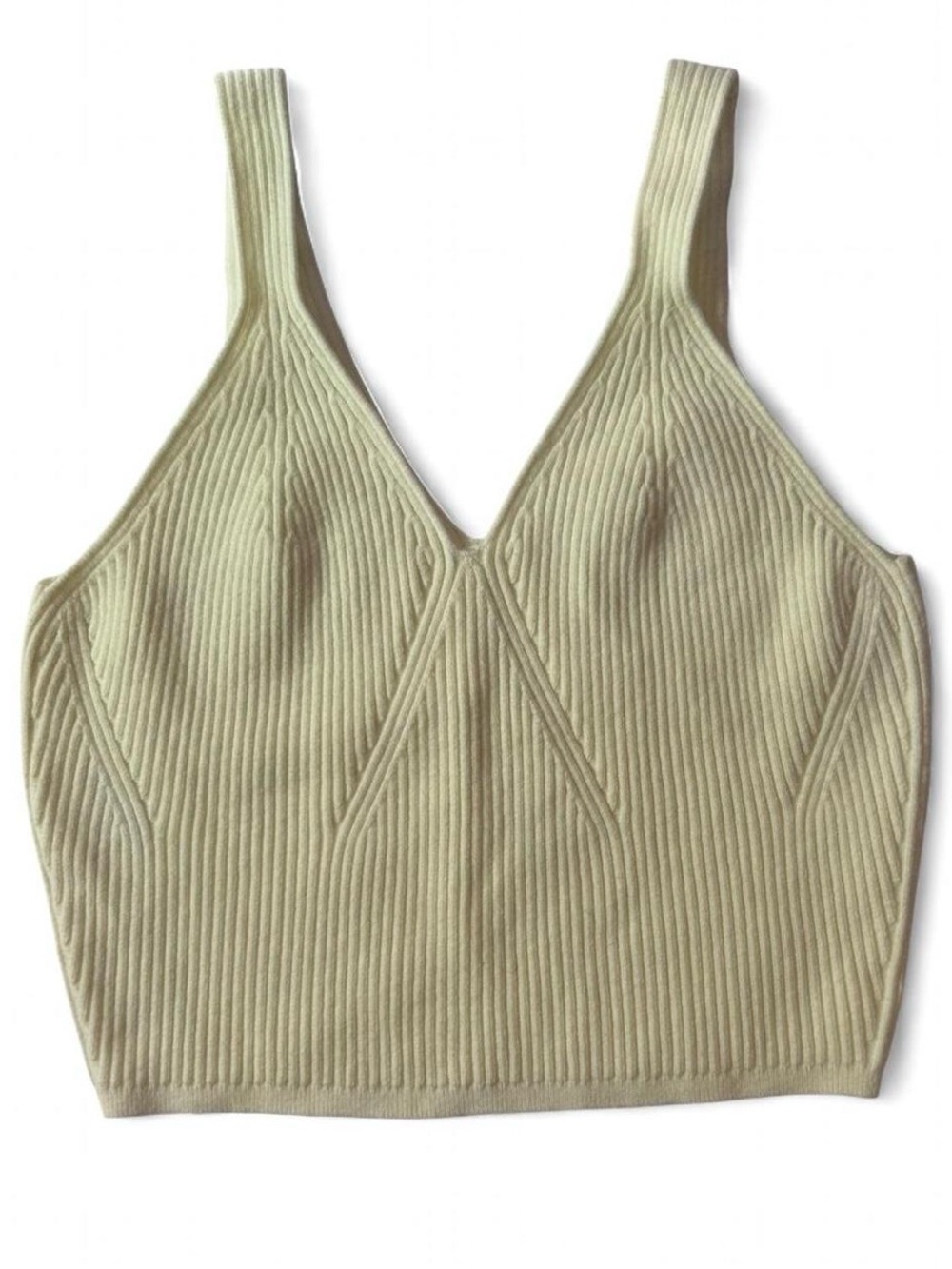 Lululemon Ribbed V-Neck Knit Crop Tank Size 8